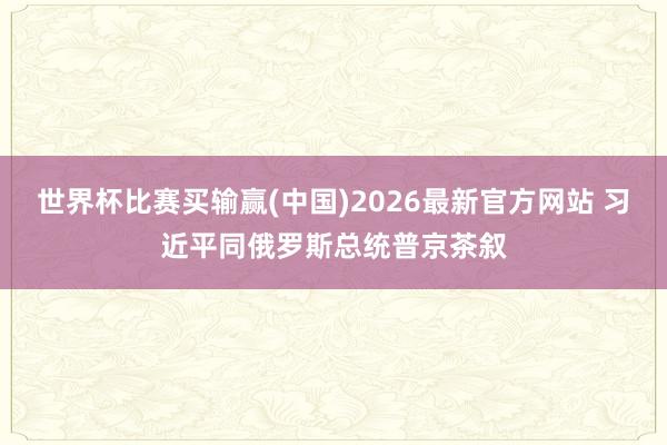 世界杯比赛买输赢(中国)2026最新官方网站 习近平同俄罗斯总统普京茶叙