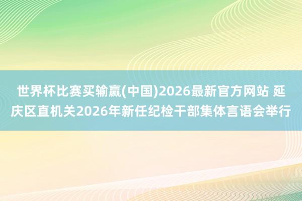 世界杯比赛买输赢(中国)2026最新官方网站 延庆区直机关2026年新任纪检干部集体言语会举行