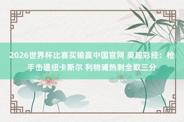 2026世界杯比赛买输赢中国官网 英超彩经：枪手击退纽卡斯尔 利物浦热刺全取三分