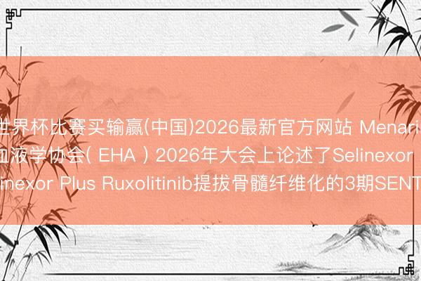 世界杯比赛买输赢(中国)2026最新官方网站 Menarini Group在欧洲血液学协会( EHA ) 2026年大会上论述了Selinexor Plus Ruxolitinib提拔骨髓纤维化的3期SENTRY检会数据